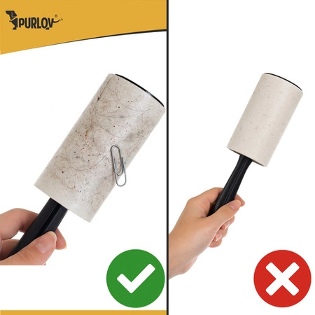 Rolka do Czyszczenia Ubrań Włosów Sierści Silny Klej Rolki x 15 600 Listków Purlov 25747