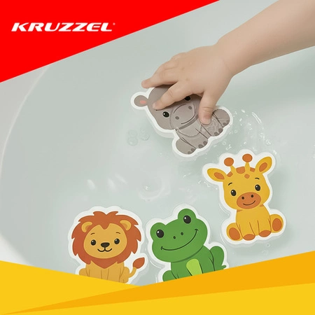 Zabawka do Kąpieli Wanny Kruzzel Naklejki Piankowe Zestaw 12 el dla Dzieci