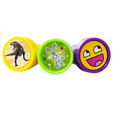 Pieczątki dla Dzieci Stempelki Stemple Zwierzaki Buźki Kolorowe Zestaw x 60 KRUZZEL