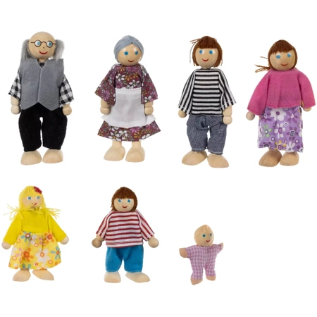 Zestaw Lalek do Domku Mała Lalka Laleczki Lalki x7 KRUZZEL