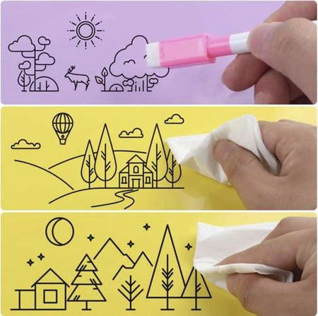 Suchościeralne Pisaki do Tablic Markery 6 Kolorów MAALEO