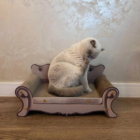 Drapak Tekturowy dla Kota Legowisko Karton Kartonowy Sofa Leżak Kanapa 60cm PURLOV