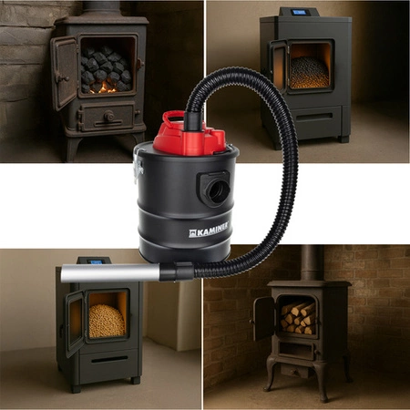 Odkurzacz Przemysłowy Bezworkowy do Kominka Popiołu Gruzu Pieca Grilla 15l Kaminer 26239