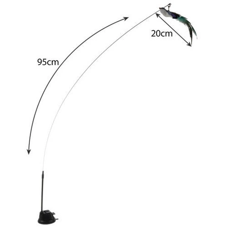Zabawka dla Kota Kotów Ruchoma Wędka z Przysawką PURLOV