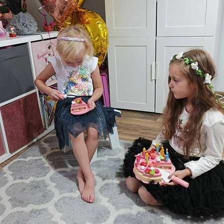 Drewniany Tort Urodzinowy do Krojenia Magnesy 48el ISO TRADE