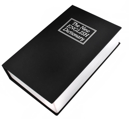 Sejf metalowa KASETKA książka na pieniądze + KLUCZ MALATEC