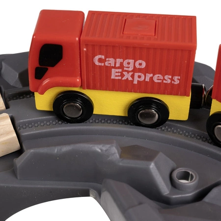 Drewniana Kolejka Pociąg na Baterie Tor Tory Ogromna dla Dzieci XXL 4,8m KRUZZEL