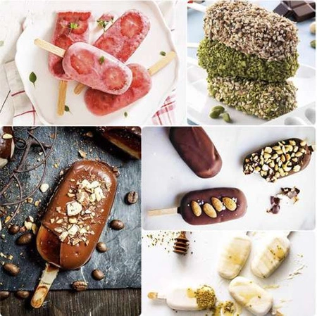 Forma do Lodów na Patyku Silikonowa Foremki 4 Lody RUHHY