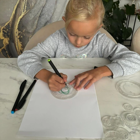 Spirograf Zestaw do Rysowania Szablony Długopisy Zabawka Prezent dla Dzieci MAALEO
