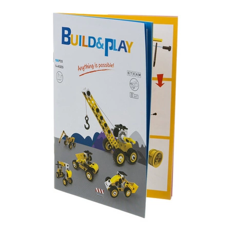 Kreatywny Zestaw Konstrukcyjny ISO TRADE Klocki 3D dla Dzieci Pojazdy 100el