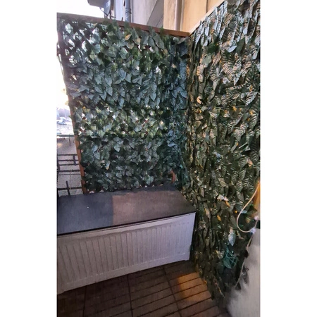 Sztuczny Żywopłot Bluszcz Osłona na Balkon Ścianę Zielona Mata 3m Roślinny GARDLOV