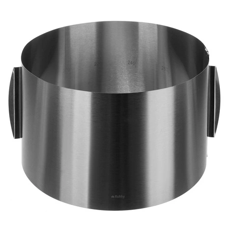 Rant do Tortu Regulowany 16-30cm Cukierniczy Tortownica Obręcz Forma h=20cm RUHHY