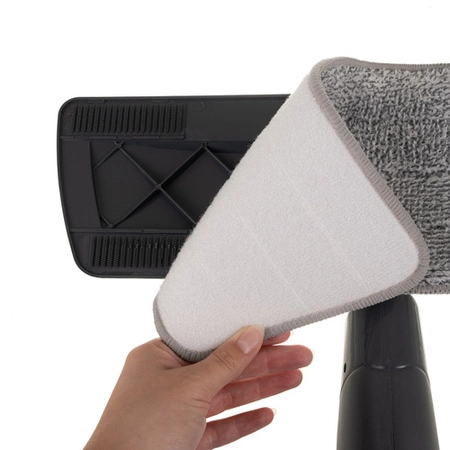 Mop Płaski ze Spryskiwaczem Mikrofibra 41 cm Pojemny 600 ml + 2 Ściereczki Ruhhy 26152