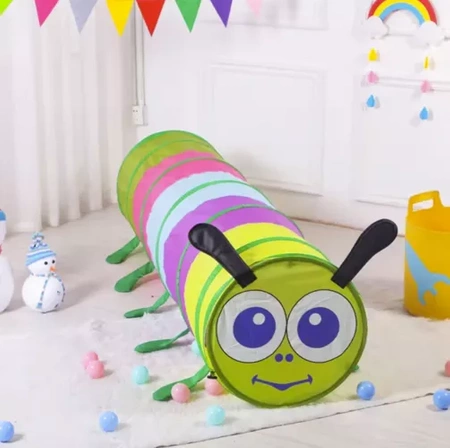 Tunel dla Dzieci Ogrodowy do Domu Gąsienica Samorozkładający Duży Składany KRUZZEL