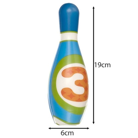 Kręgle dla Dzieci Duże Kolorowe Piankowe 6 Kręgli + Kula Gra Zręcznościowa KRUZZEL