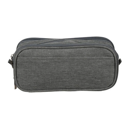 Piórnik Szkolny Trzykomorowy Rozkładany Duży Potrójny dla Dzieci Zamek Grey MAALEO