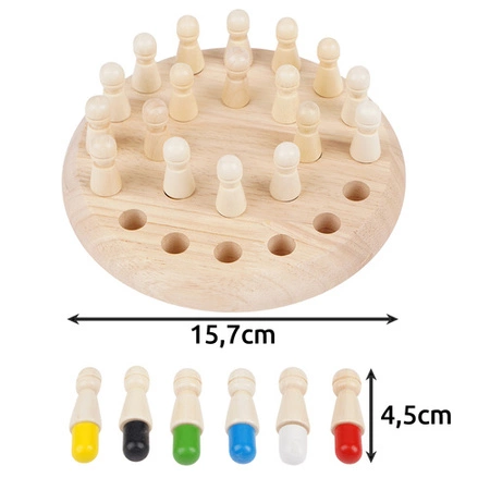 Szachy Pamięciowe Gra Edukacyjna Drewniana Memory dla Dzieci Pamięciowa Kruzzel 26251