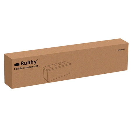 Pufa ze Schowkiem Składana Siedzisko Puf do Siedzenia Skrzynia Zamykana XXL Ruhhy 26131