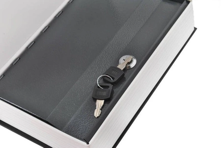 Sejf metalowa KASETKA książka na pieniądze + KLUCZ MALATEC