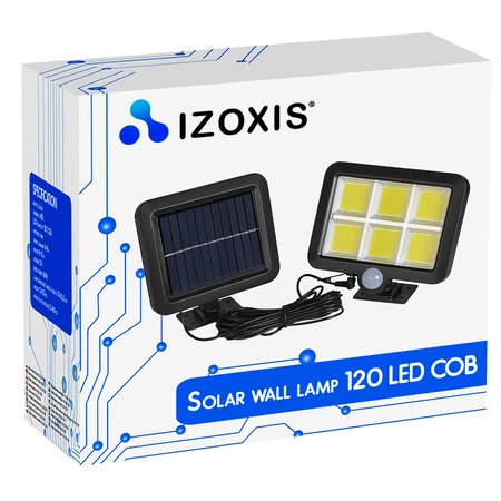 Lampa Solarna 120COB Czujnik Ruchu Zmierzchu Pilot IZOXIS