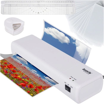 Laminator A4 IZOXIS 4w1 Zestaw Biurowy Trymer Zaokrąglacz + Gratis 60 Folii