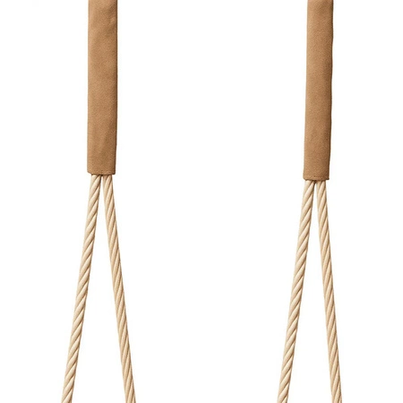 Huśtawka dla Dzieci do Domu Pokoju Dziecka Welurowa Pasy Bezpieczeństwa Beż Kruzzel 26685