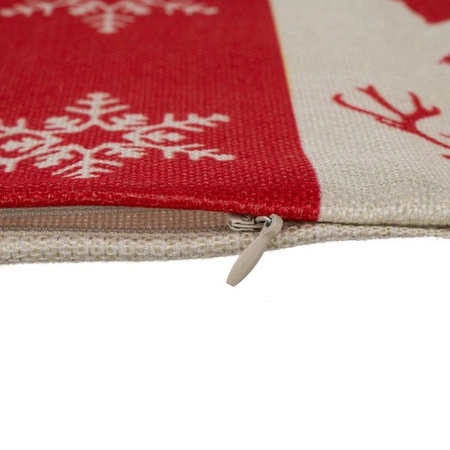 Poszewka na poduszkę 40x40 cm lniana, świąteczna, ozdobna poszewka jasiek na Boże Narodzenie, zestaw 4 szt! RUHHY