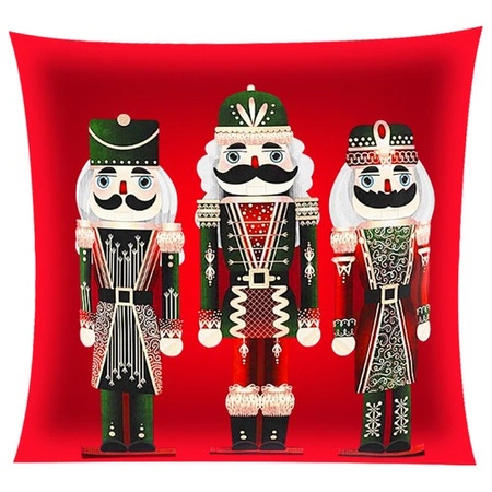 Poszewka na Poduszkę 40x40 cm Jasiek Dekoracyjna Plusz Dziadek do Orzechów RUHHY