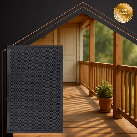 Wycieraczka pod Drzwi Mata Wejściowa Zewnętrzna Mocna Siatka 60x90cm Gumowa Ruhhy 26185