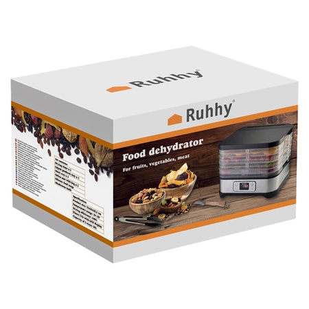 Suszarka do Grzybów Owoców Warzyw Ziół Duża Tacki + Maty Sita Nóż Szczypce Ruhhy 25929