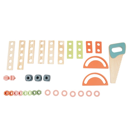 Drewniany Warsztat dla Dzieci Zestaw Majsterkowicza Narzędzia Stół Prezent Kruzzel 26546