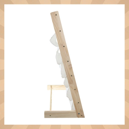 Regał Drewniany KRUZZEL 6 Półek Kieszonki na Książki dla Dzieci PREZENT