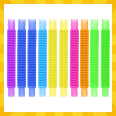 Rurki Tuby Sensoryczne Pop Kruzzel Dla Dzieci Do Zabawy Zestaw Tuby 10szt