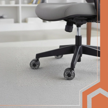 Kółka do Fotela Obrotowego Ruhhy Łożyska Stalowe Zestaw 5szt Mocne Szare