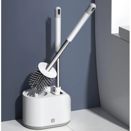 Szczotka do WC Toaletowa + Stojak do Toalety Łazienki Zestaw Łazienkowy 2w1 RUHHY