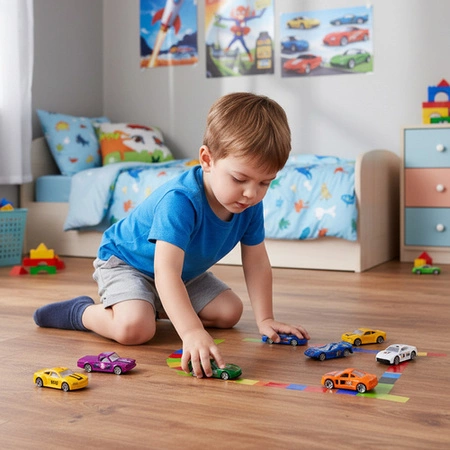 Samochodziki Resoraki Metalowe Kruzzel 16 sztuk Kolorowe Autka dla Dzieci 26319