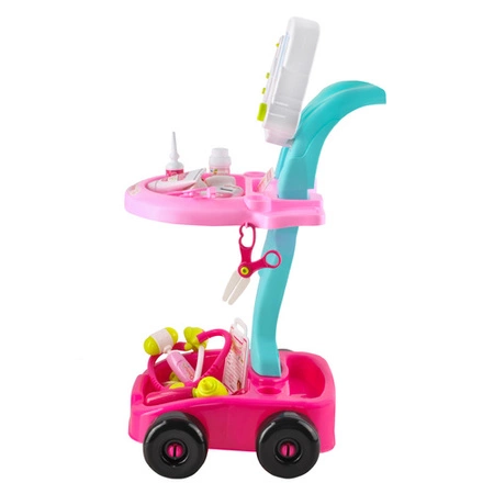 Zestaw Małego Doktora dla Dzieci XXL Iso Trade WÓZEK z EKG Akcesoria Lekarz