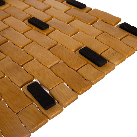 Mata Bambusowa Łazienkowa Drewniany Dywanik pod Prysznic Wodoodporna 80x50cm Ruhhy 26048