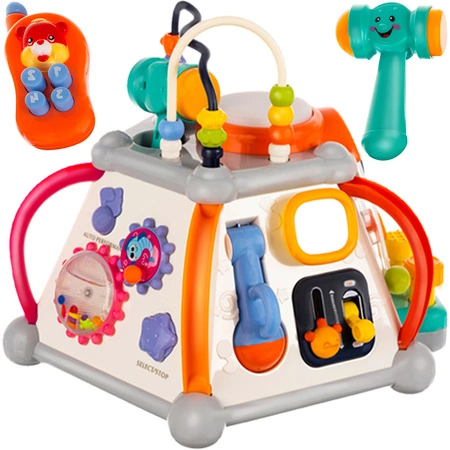 Interaktywna Kostka Edukacyjna 6 Boków + Młoteczek KRUZZEL