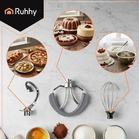 Robot Planetarny Kuchenny RUHHY Misa 6,2L Wielofunkcyjny Mikser do Ciasta