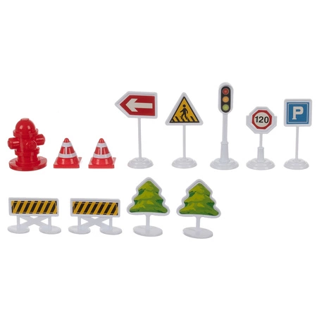 Samolot Policyjny dla Dzieci Rozkładany Parking Interaktywny Policja + Auta 26680