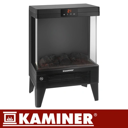 Kominek Elektryczny Wolnostojący 2000W 2 Funkcje Grzejnik Termowentylator Kaminer