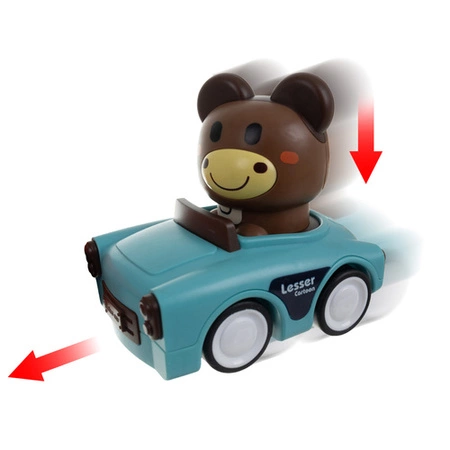Zabawka Sensoryczna Autka ze Zwierzątkami Zabawka dla Dzieci Zestaw 4 Autek 26728