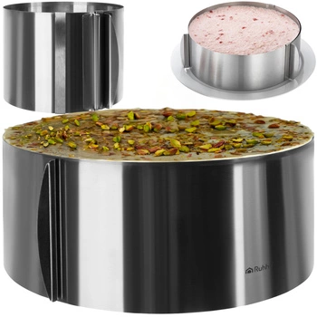 Opaska na Tort Regulowana Forma Obręcz Wysoka h=12 RUHHY