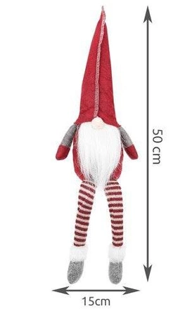 Mikołaj Krasnal Skrzat Prezent na Święta Duży 50cm RUHHY