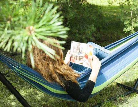 Stalowy Stelaż do 200kg Mocny XL + Hamak 2-Osobowy GARDLOV