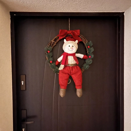 Wianek na Drzwi Stroik Wieniec Świąteczny Dekoracja Ozdoba Ścianę Duży Elf RUHHY
