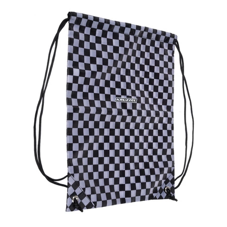 Plecak Szkolny Sportowy Młodzieżowy + Worek Pojemny 22l Czarny w Kratkę KRUZZEL