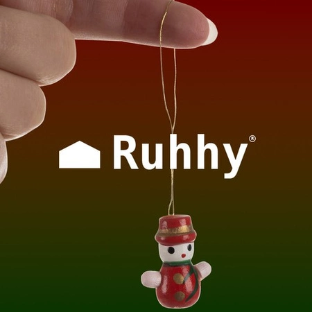 Drewniane Zawieszki na Choinkę RUHHY Bombki Choinkowe Ozdoby Świąteczne x30 22217