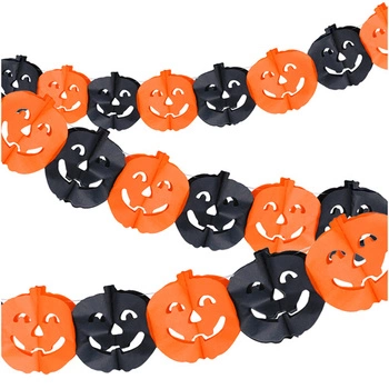 Girlanda Halloween Dynie Papierowa Dekoracja Baner 3m 17,5cm Ozdoba Impreza Ruhhy 26030